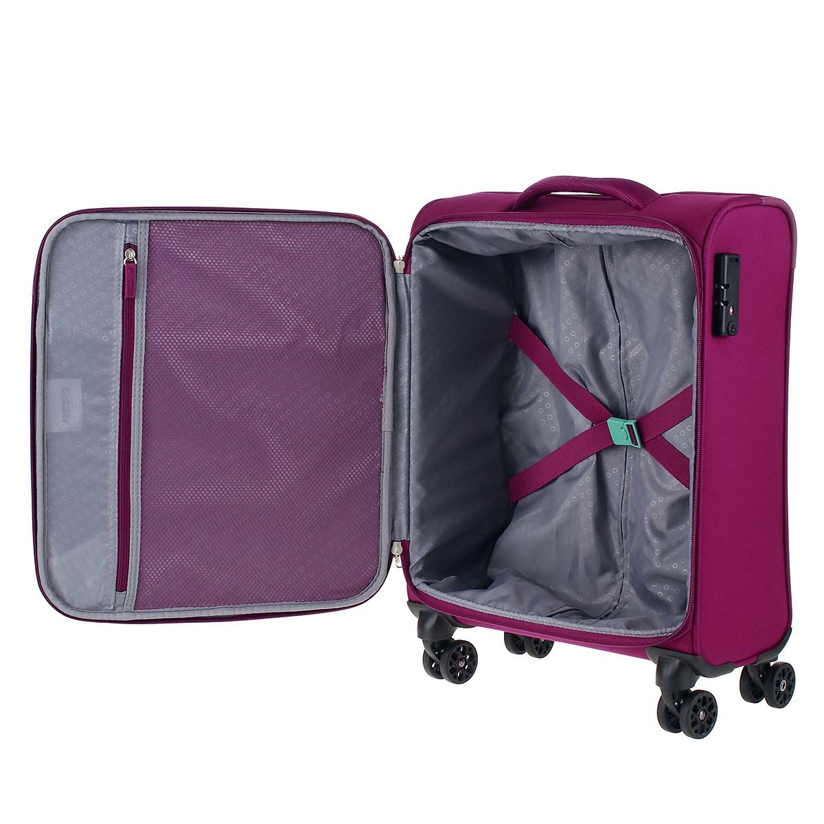 American Tourister Handgepäck Koffer Fun Cruise 55cm purple/ aquamarine