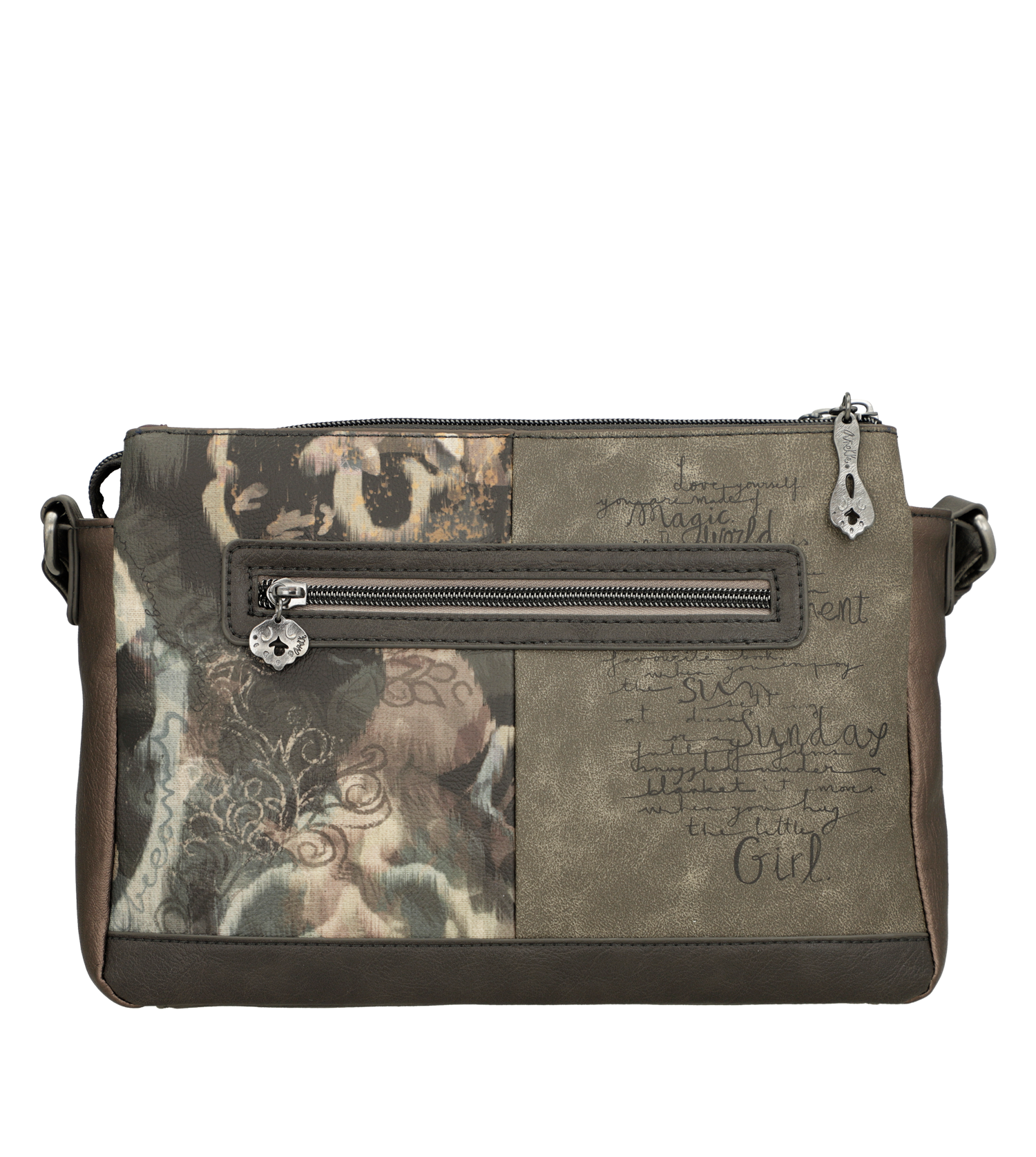 Anekke Umhängetasche gemustert mit 3 Fächern Real