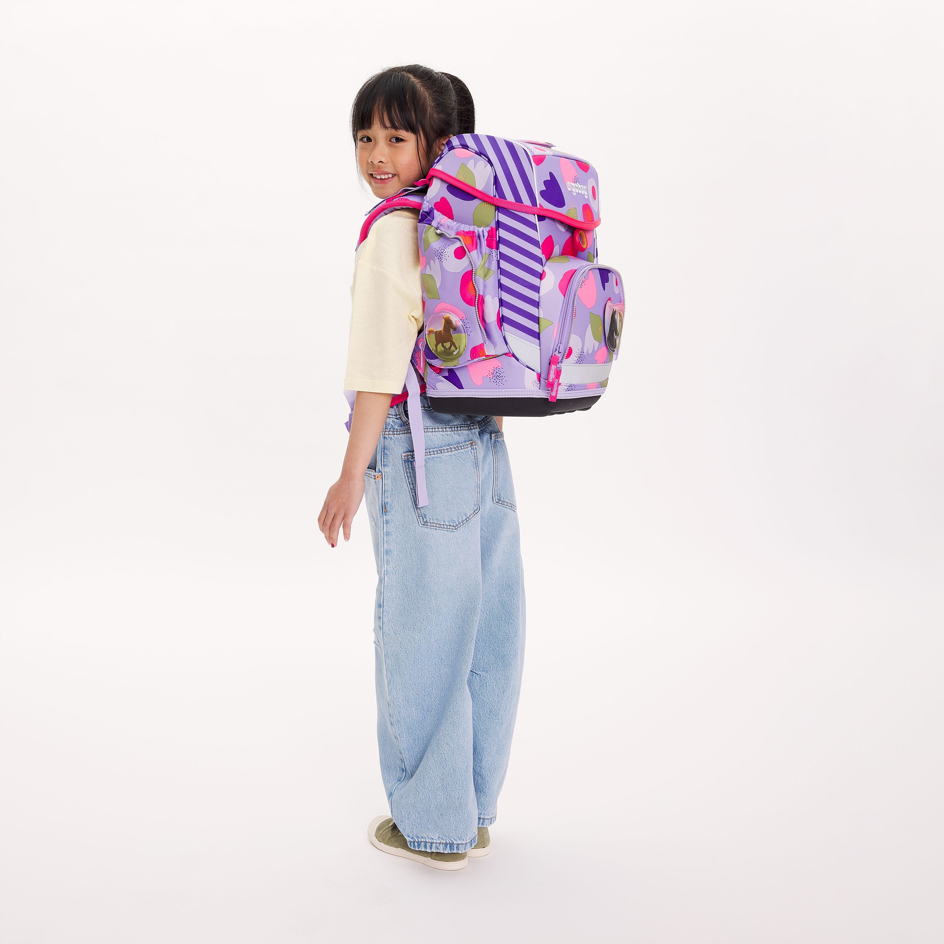 Ergobag Schulranzen-Set Cubo BlütenzauBär 2024