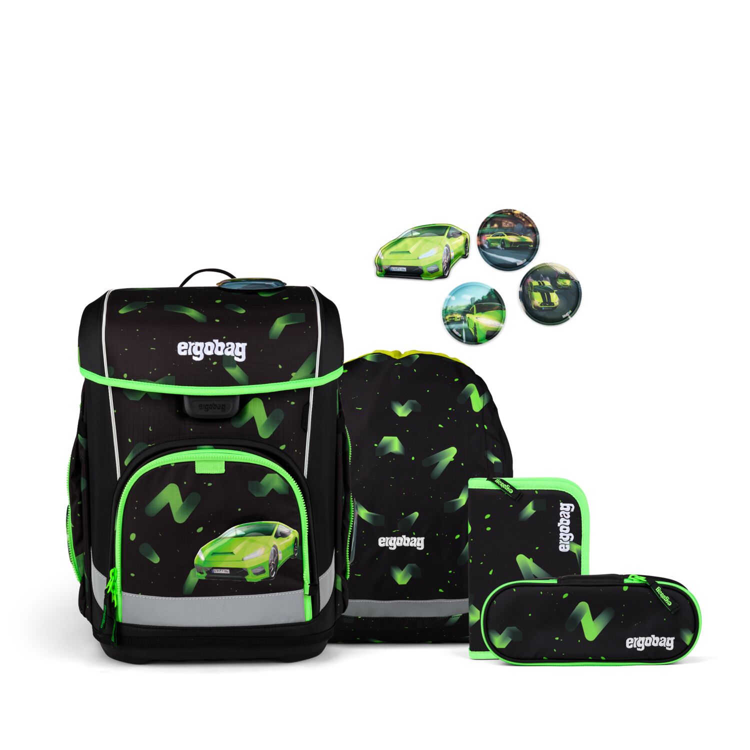 Ergobag Schulranzen-Set Cubo Light ÜBärholspur 2027