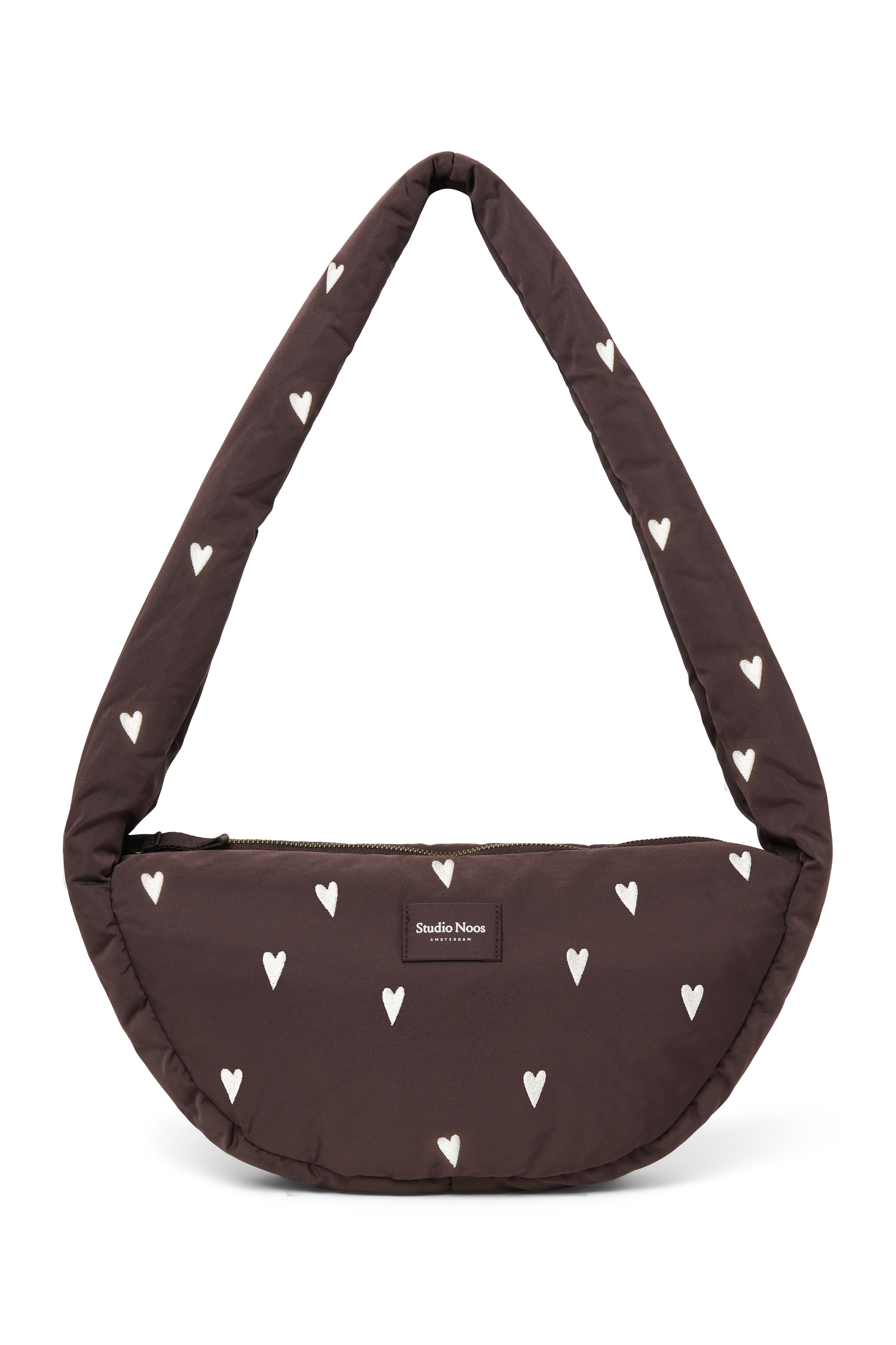 Studio Noos Puffy Mini Crossbody Bag Brown Hearts