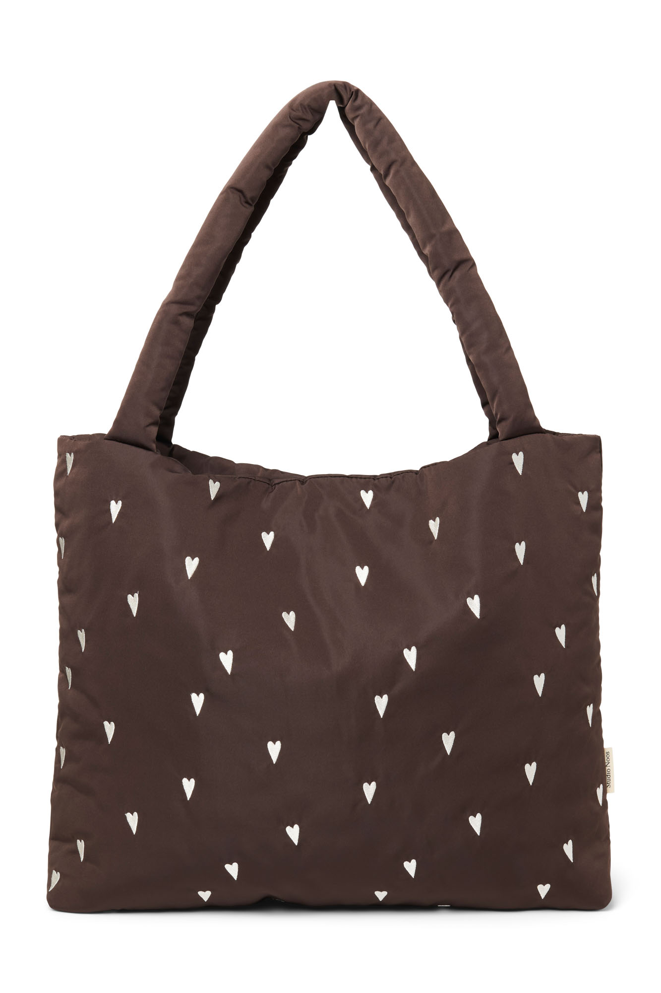 Studio Noos Puffy Mom Bag Brown Hearts