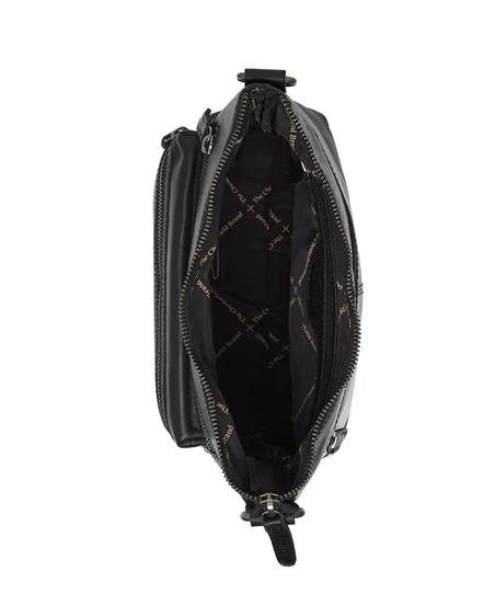 Chesterfield Leder Umhängetasche Ronda schwarz