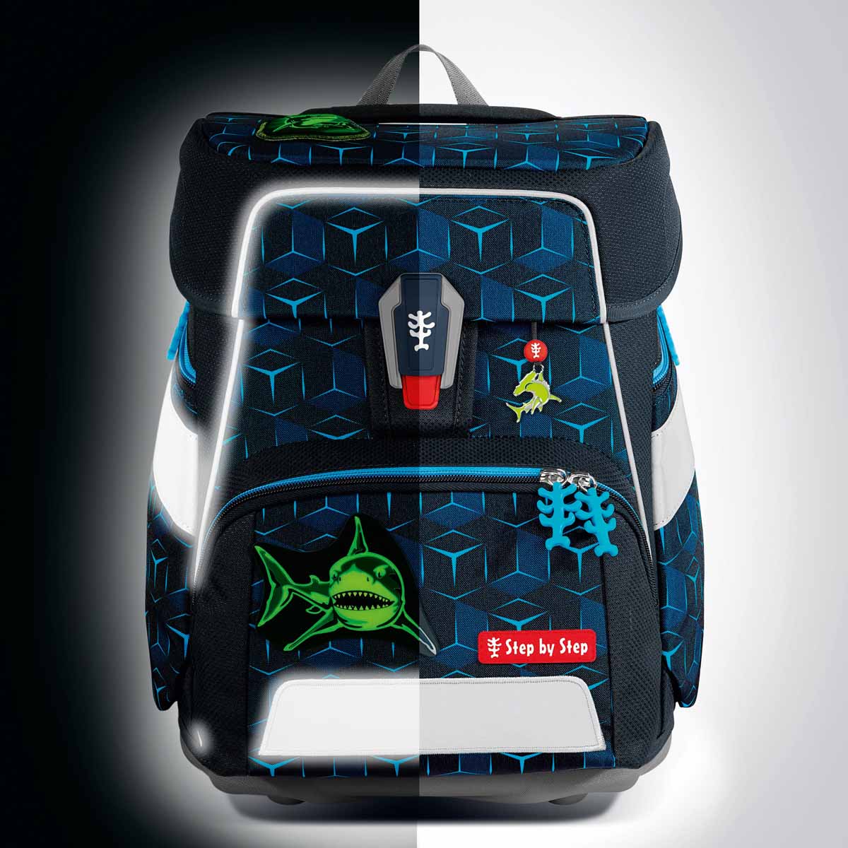 Step by Step SPACE SHINE Schulranzen-Set Shark Dexter 2025