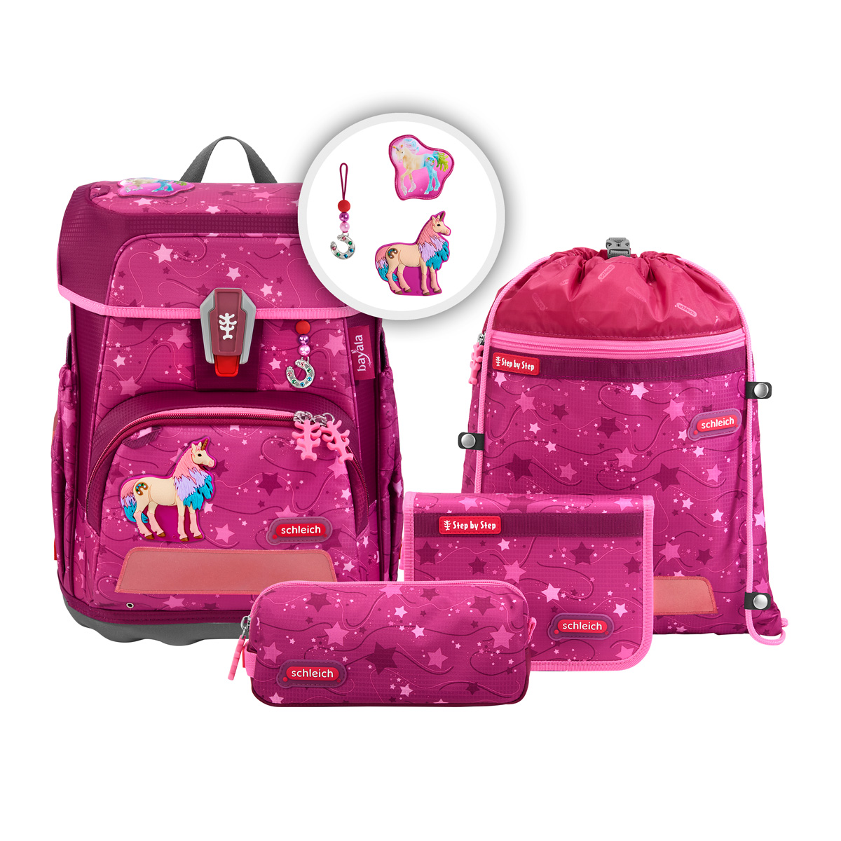 Step by Step Schulranzen-Set CLOUD schleich Marshmallow Einhorn