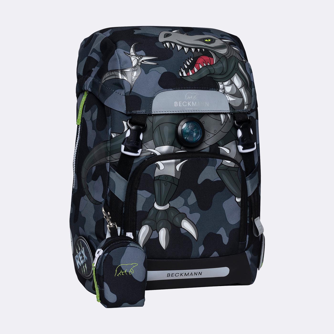 Beckmann Schulrucksack Set 6-teilig Classic Camo Rex