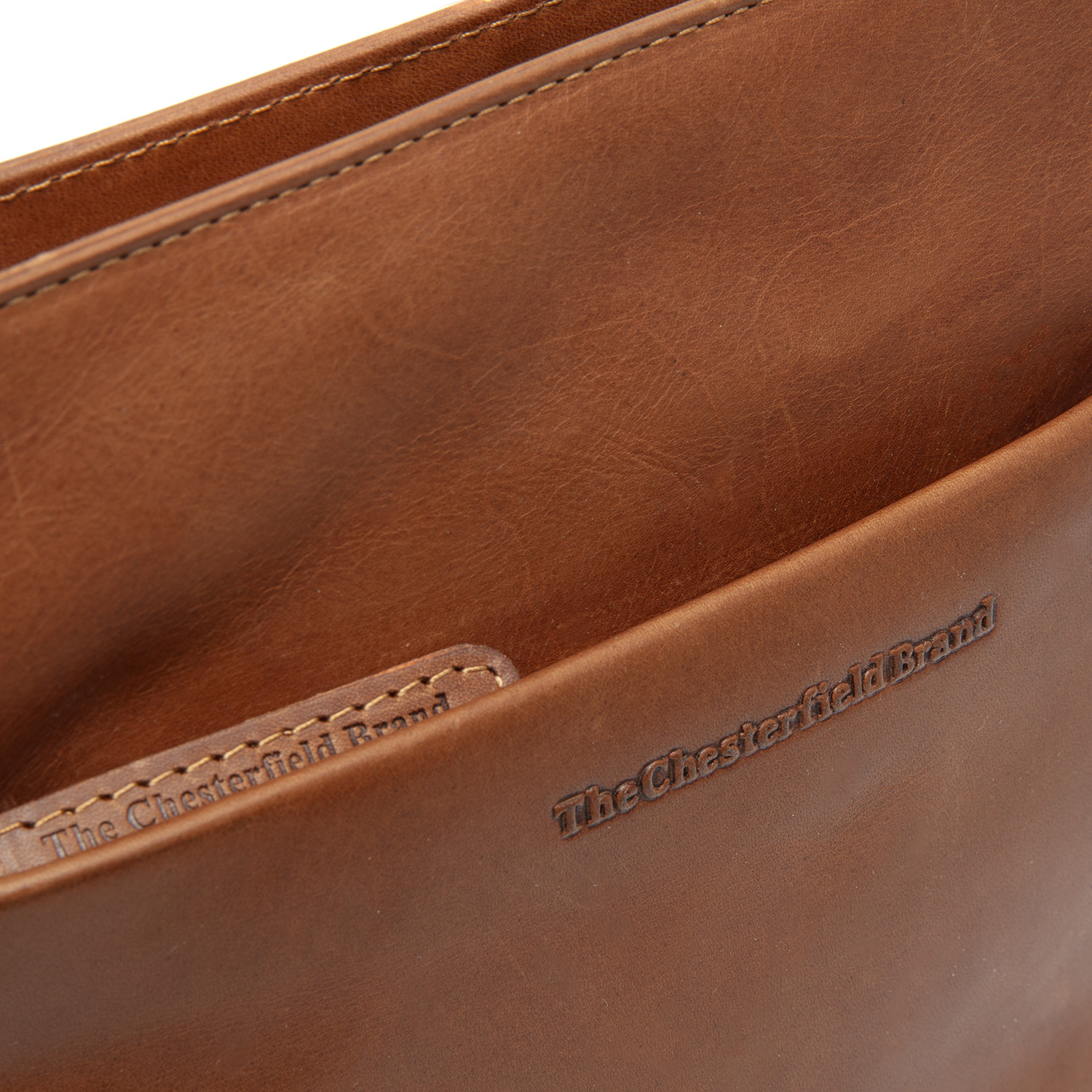 Chesterfield Leder Umhängetasche Navene cognac